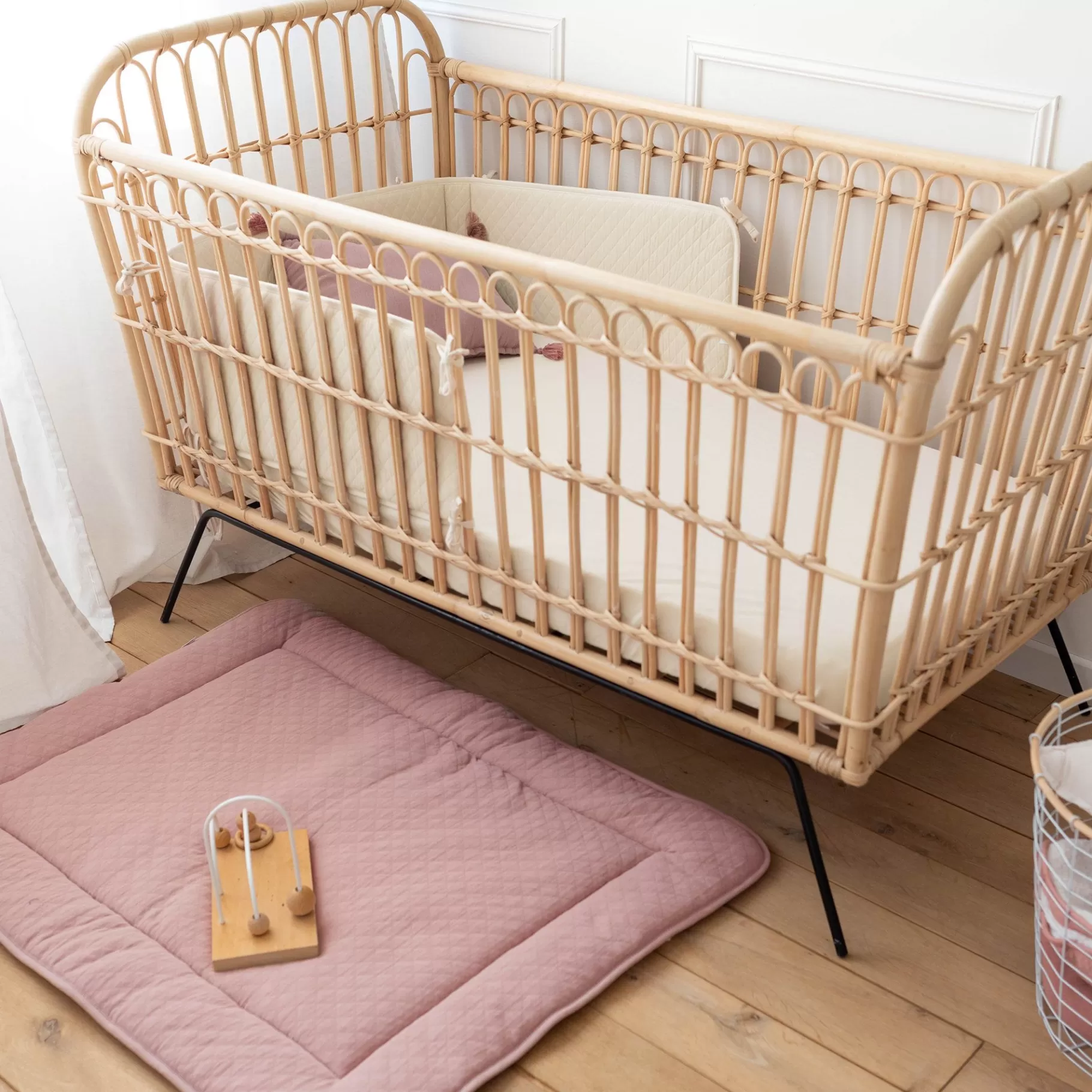BEMINI Bed En Park Omrander Pady Quilted Jersey 30X180Cm Quilt Cream