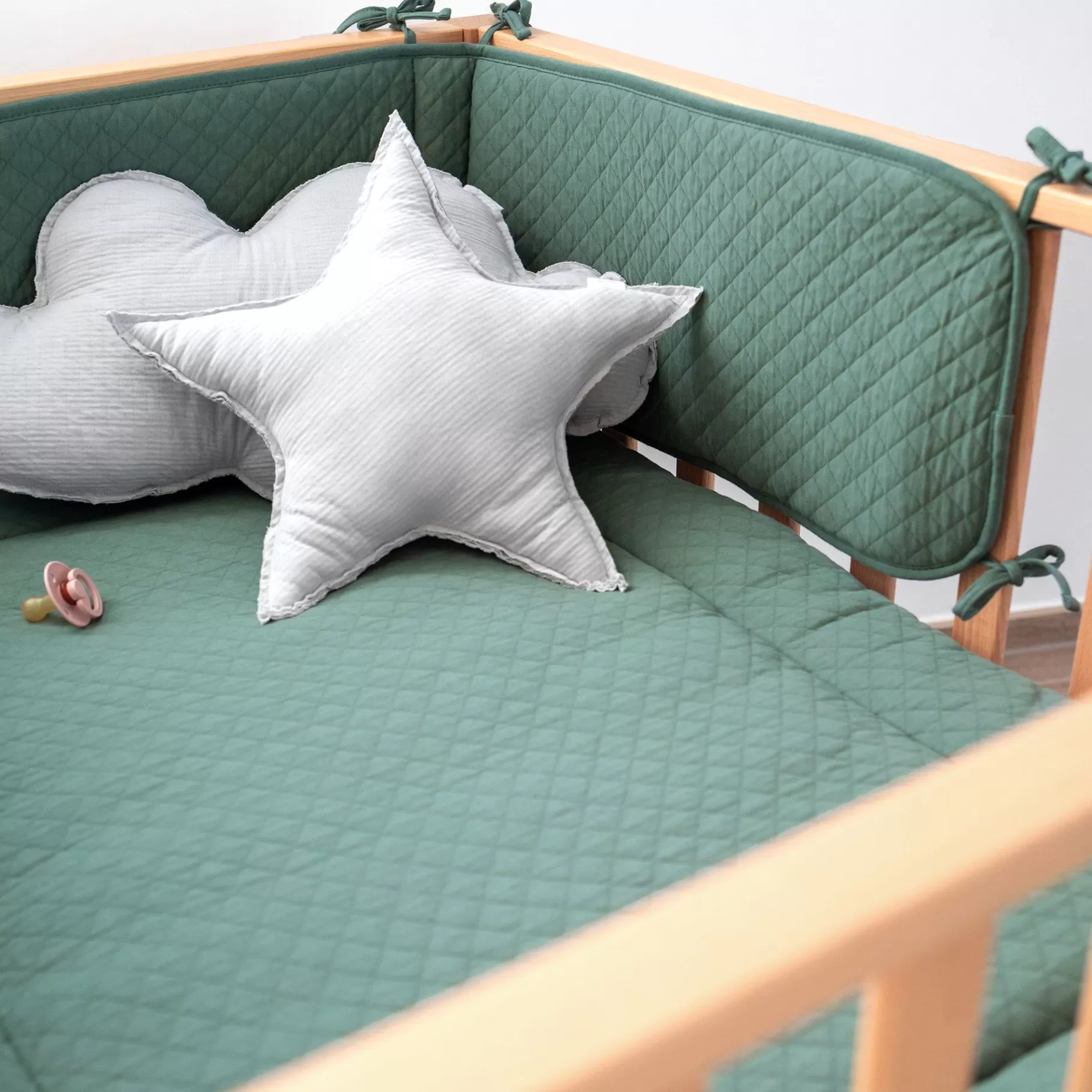 BEMINI Bed En Park Omrander Pady Quilted Jersey 30X180Cm Quilt Green