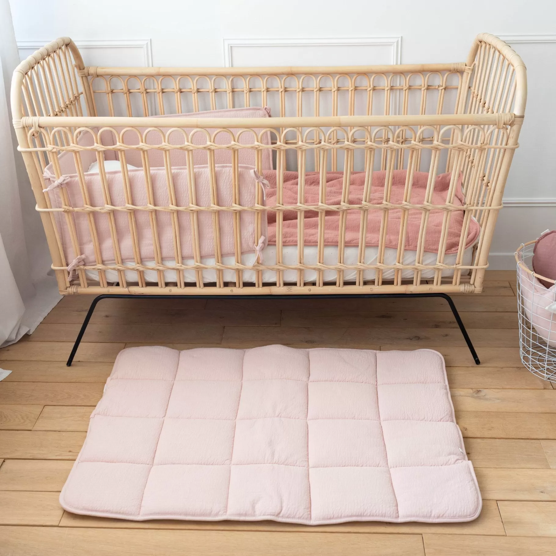 BEMINI Bed En Park Omrander Pady Tetra Jersey 30X180Cm Cadum Blush