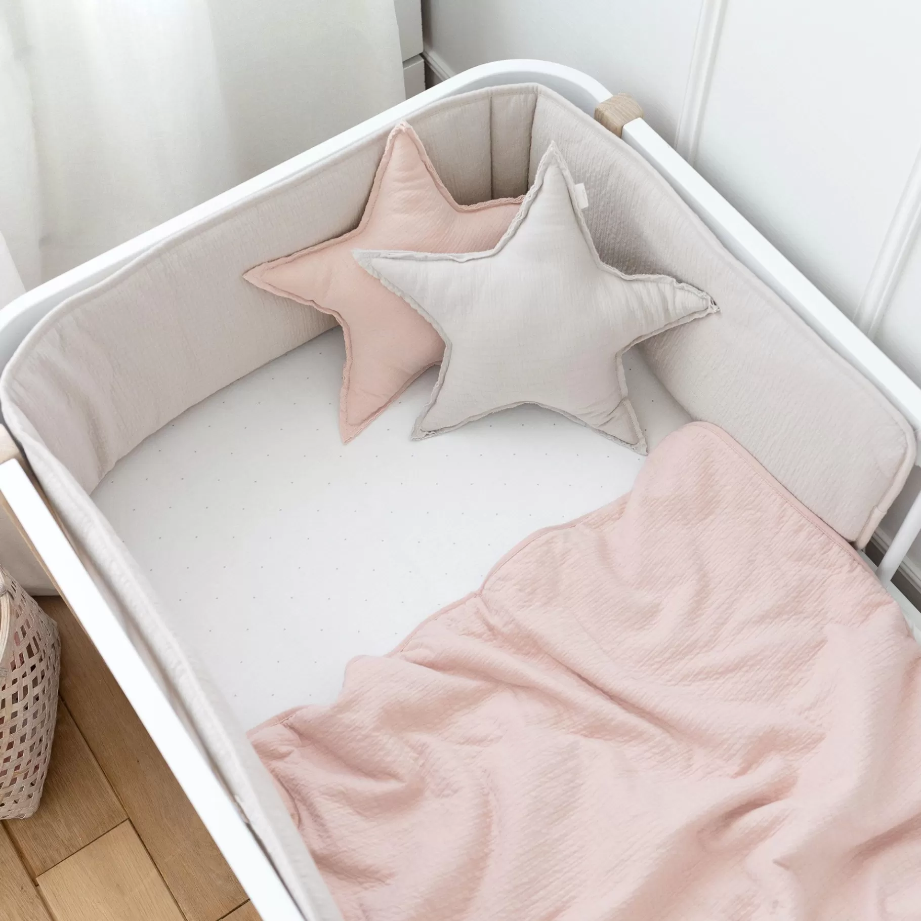 BEMINI Bed En Park Omrander Pady Tetra Jersey 30X180Cm Cadum Sand