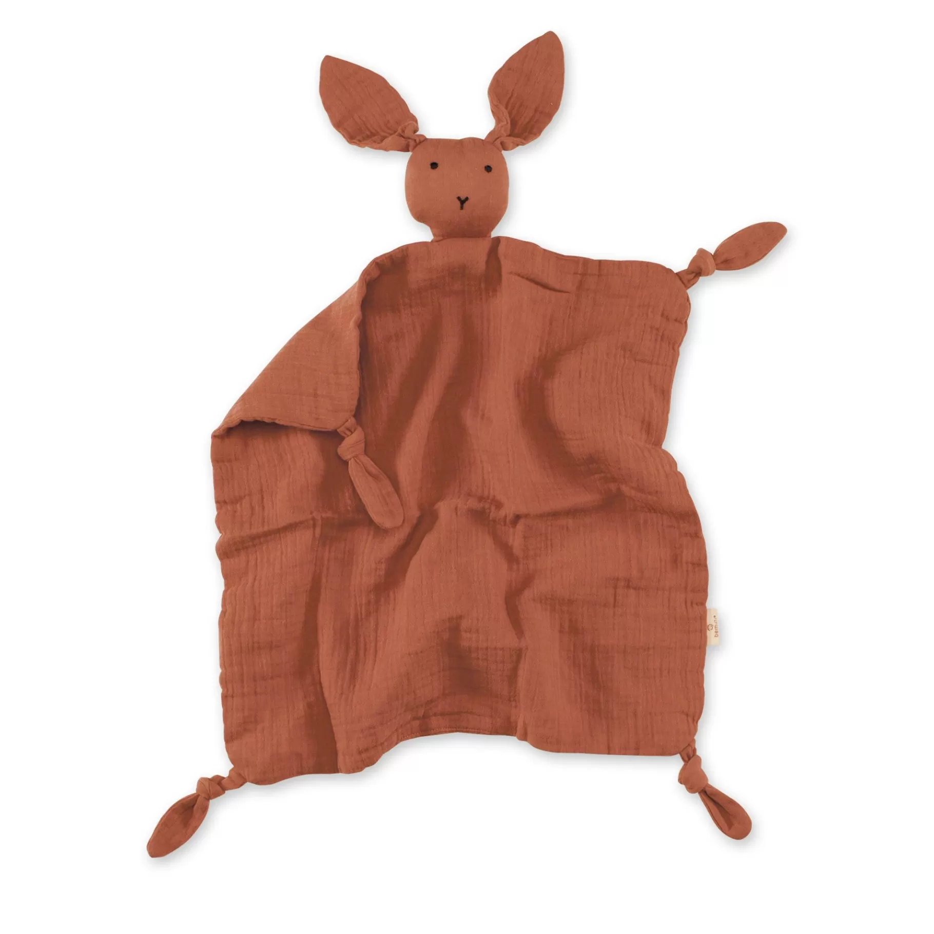 BEMINI Bunny Katoen Mousseline 40X40 Cm Bunny Terracotta