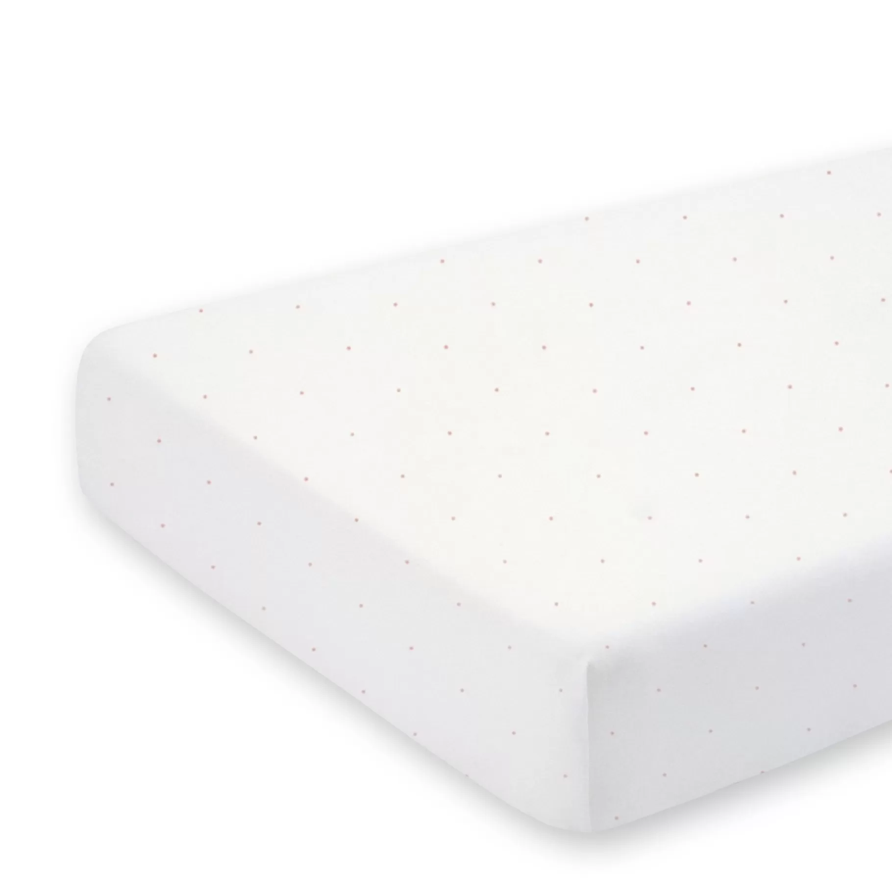 BEMINI Hoeslaken Bed Jersey 60X120Cm Choux Small Dot Print Ecru