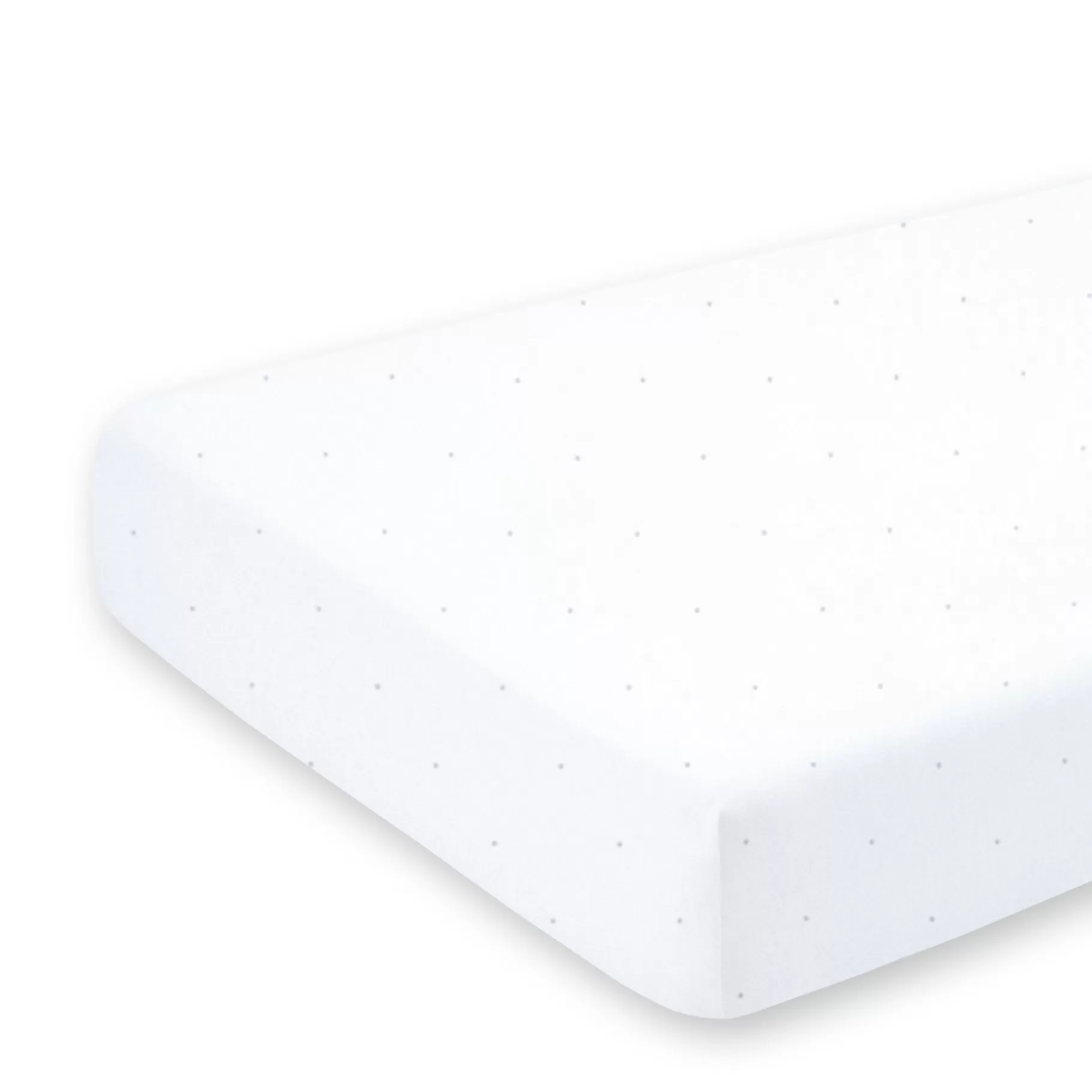 BEMINI Hoeslaken Bed Jersey 60X120Cm Choux Small Dot Print White