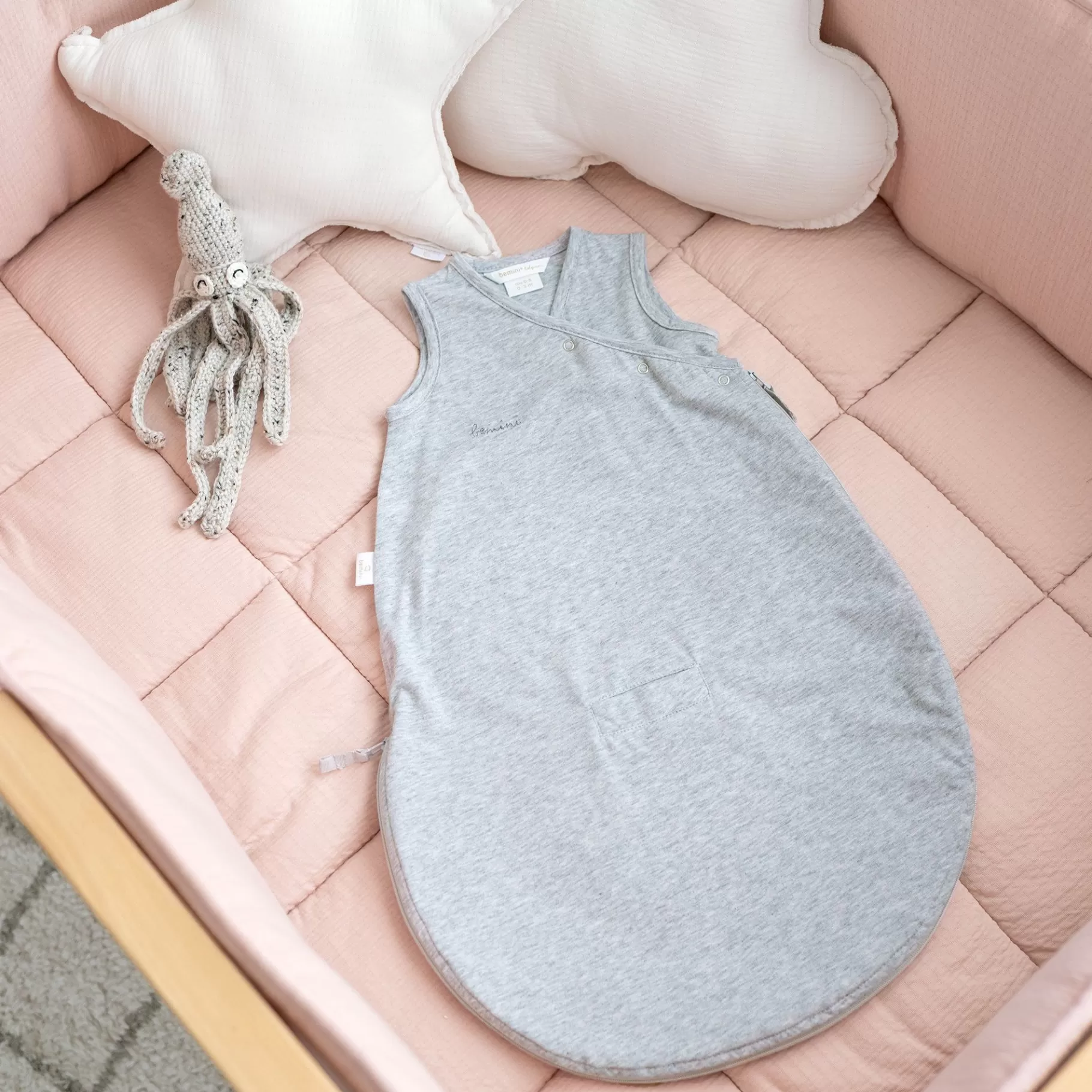 BEMINI Magic Bag Jersey 1-4M Mix Grey Tog 0.5