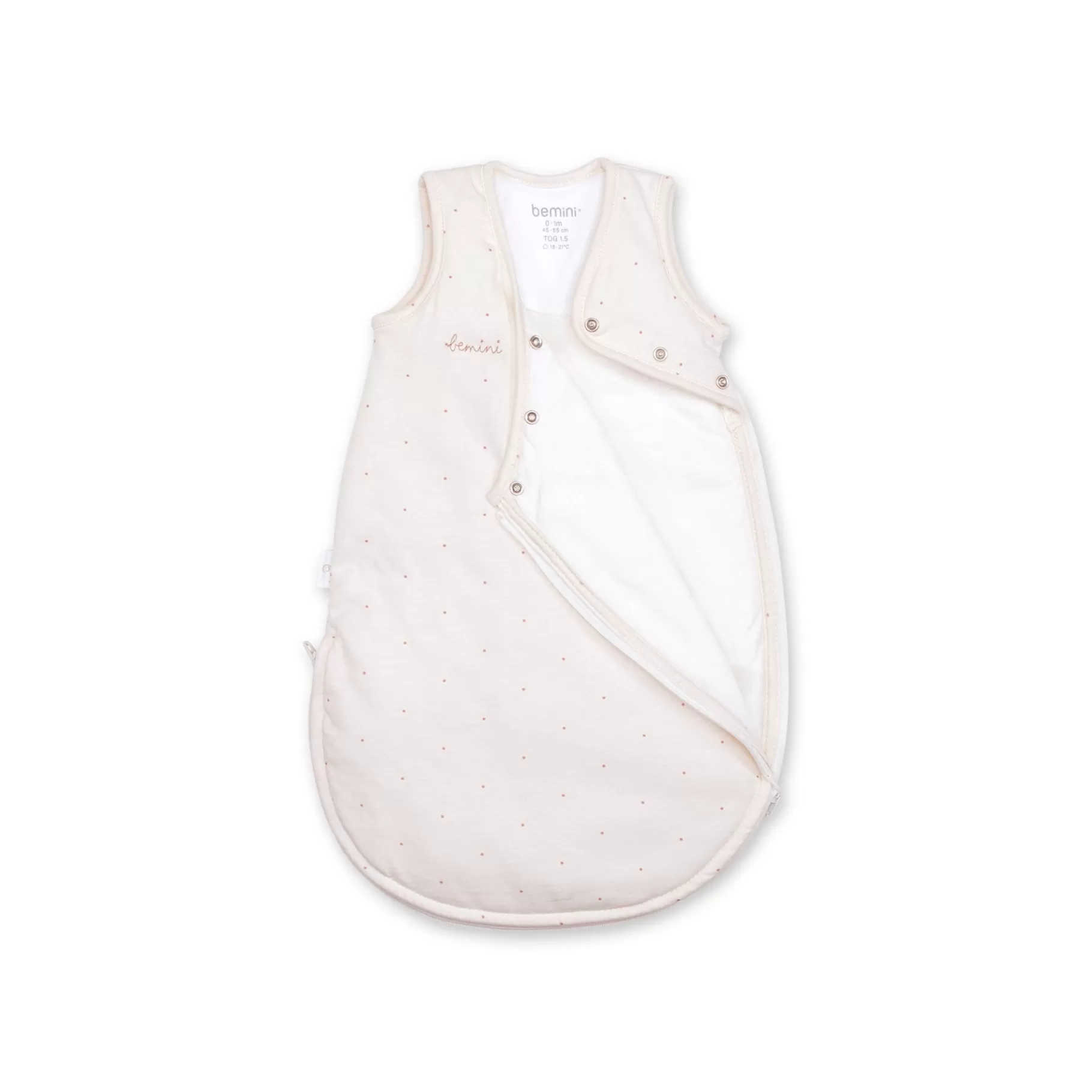 BEMINI Magic Bag Pady Jersey + Jersey 0-1M Choux Small Dot Print Ecru Tog 1.5