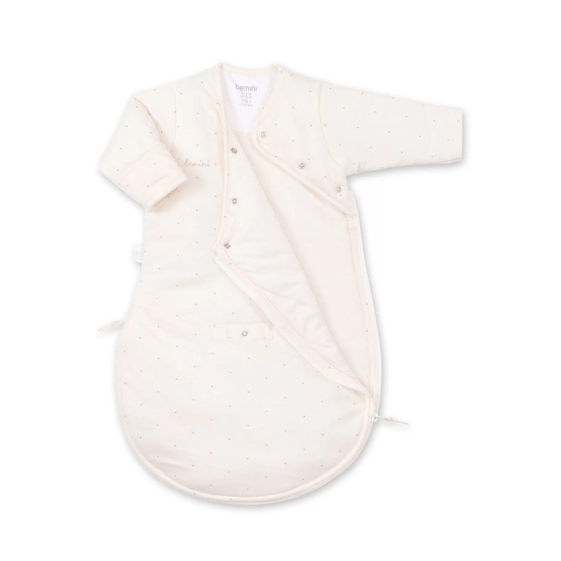 BEMINI Magic Bag Pady Jersey + Jersey 1-4M Choux Small Dot Print Ecru Tog 3