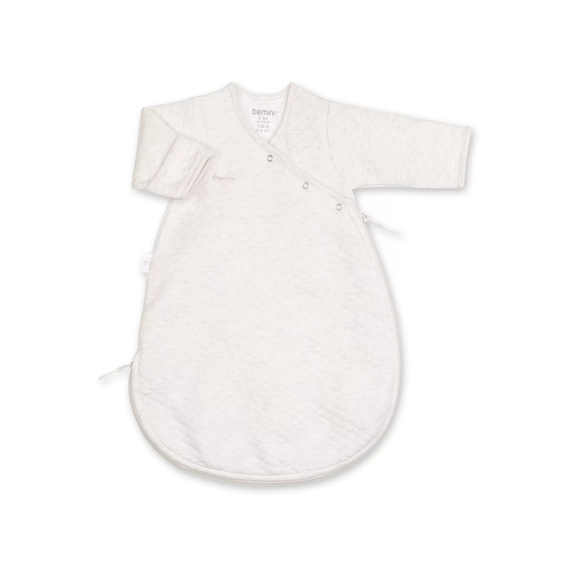 BEMINI Magic Bag Quilted Jersey 0-1M Licht Beige Gemeleerd Tog 1.5