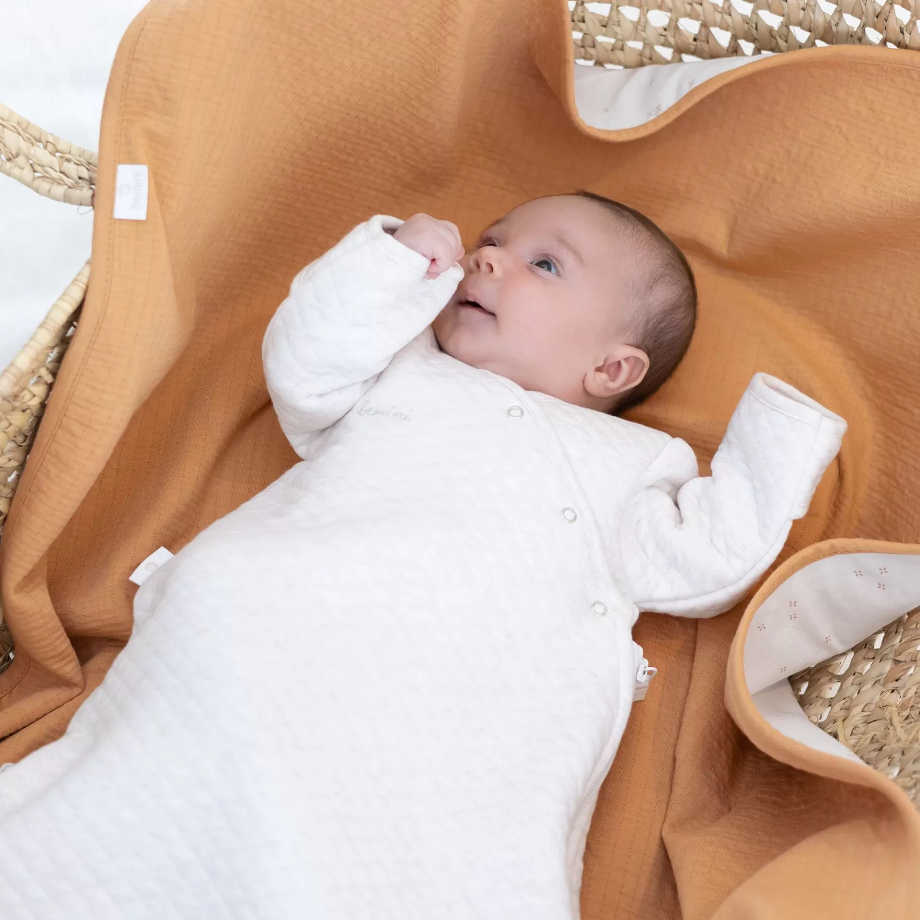 BEMINI Magic Bag Quilted Jersey 0-1M Licht Beige Gemeleerd Tog 1.5
